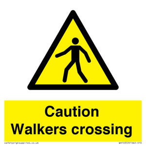 Caution walkers crossing
